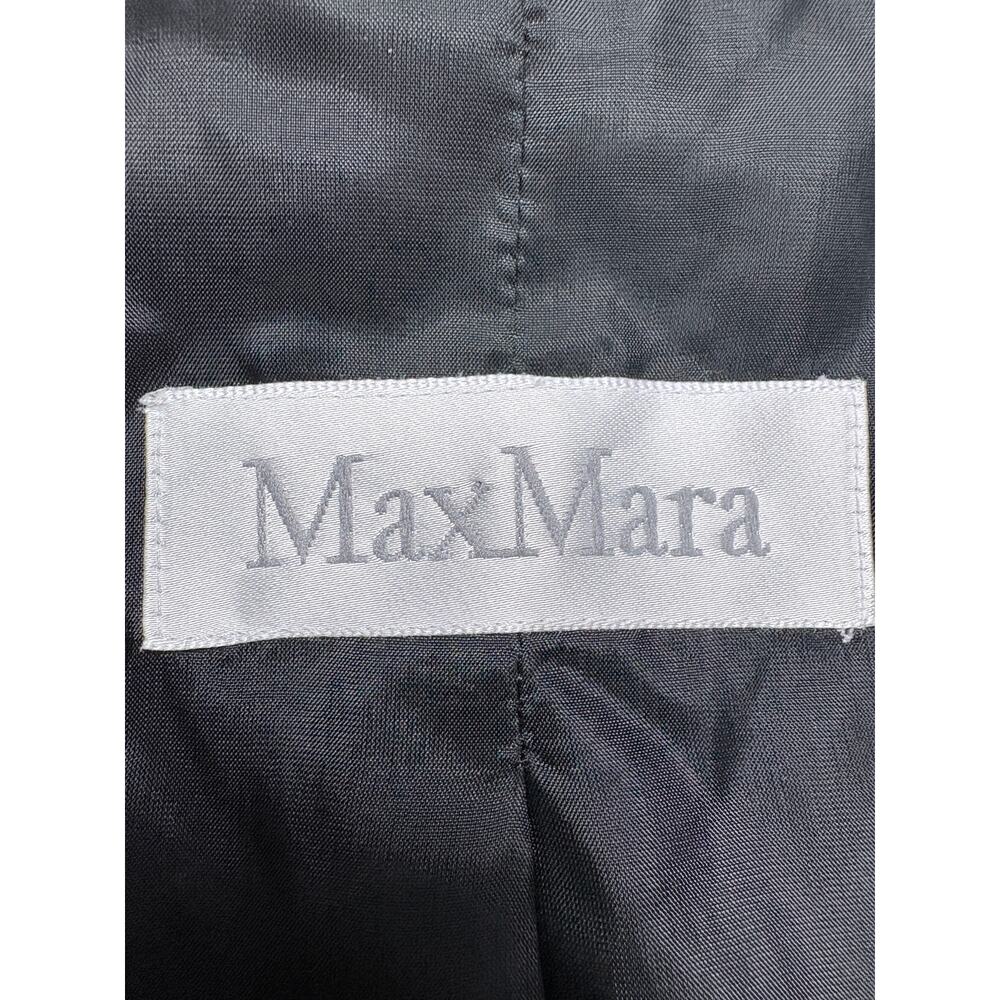 Max Mara Made In Italy Virgin Wool Longline Blazer Coat Black Quiet Luxury 8 - Picture 5 of 16
